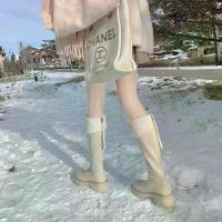 ราคา รองเท้าบูทผู้หญิงพื้นหนาใหม่ปี 2025 สีขาว ขนสัตว์ บุผ้าฝ้าย รองเท้าบูทยาว รองเท้าขี่ม้า รองเท้าบูทมาร์ติน (1733584308033848976)