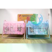ราคา [เก็บเงินปลายทาง] เปลกรง สีชมพู สีฟ้า เปลเด็ก เหมาะสำหรับลูกน้อย พร้อมมุ้งลายลูกไม้ se99 (1733931323286194139)