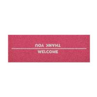 ราคา 【เก็บเงินปลายทาง】 [ MT04-00000111 ] พรมดักฝุ่น พรมเช็ดเท้า ลาย welcome thank you สีชมพู ขนาด 40x120 ซม (1732649734299157633)