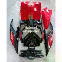 ราคา ❀เฟรม ชุดสี honda click 110i ฮอนด้า คลิ๊ก 110 i คลิกไอ รถปี 2008 ครบชุด 7ชิ้น สีดำ2ชิ้นแดงสด✻ (1733982735771797093)