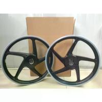 ราคา ล้อแม็ก เวฟ100/Dream Super cup2016-2020/Dream100(ล้อหน้าดั้ม+หลังดั้ม)/WAVE110I (ดั้มหน้า-หลัง) รุ่นไมล์ธรรมดา สีดำ (1733670770791122791)