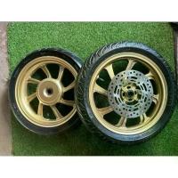 ราคา ล้อแม็กหลัง 1คู่ หน้า-หลังPCX150 2018-2020 (แท้มือสองสวยงาม)HONDA รหัส 42650-K97-T00ZB สีทอง 8ก้านพร้อมจุ๊ปลม (1733783109771953689)