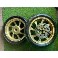 ราคา ล้อแม็กหลัง 1คู่ หน้า-หลังPCX150 2018-2020 (แท้มือสองสวยงาม)HONDA รหัส 42650-K97-T00ZB สีทอง 8ก้านพร้อมจุ๊ปลม (1733114836125976140)