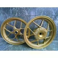 ราคา ล้อแม็ก Click125i /PCX ขอบ 1.85/2.15x14 นิ้ว หน้าดิสหลังดั้ม ลายก้ามปู สีทอง (1733988710578751115)
