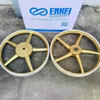 ราคา ล้อแม็ก คู่หน้าหลัง MIO125 / MIO125i สีทอง5ก้าน ขอบ17 จานดิส4รู 1.4x17-1.4x17 หน้าดิสหลังดั้ม (1732495445972715236)