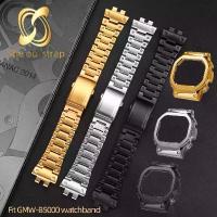 ราคา สายนาฬิกา สแตนเลส สำหรับ Casio G-SHOCK GMW-B5000 สายรัดนาฬิกา ผู้ชาย แถบเหล็ก สีเงิน สีดำ สีทอง ชุดเข็มขัดเหล็ก (1732780620160402465)