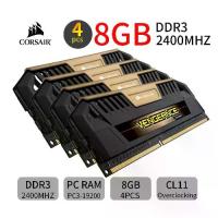 ราคา หน่วยความจำคอมพิวเตอร์ตั้งโต๊ะ, สำหรับ Corsair VENGEANCE Pro, 32GB (4x 8GB), DDR3 OC 2400MHz PC3-19200U, สีทอง (1732219156797491454)
