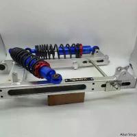 ราคา Ailun'Shop อะไหล่รถจักรยานยนต์ อามมีเนียมทรงเชง อามย่น อามย่อ ไล่เบา เจาะรูยาว เวฟ110i + โช้คPOSH สีน้ำเงิน 295 มิล+แกนล้อเลส +กันช้ำNUI, เวฟ125R , เวฟ (1731168717737986558)