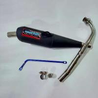 ราคา สปอตสินค้า TURBO ท่อผ่า ท่อย่อ ผ่าดัง ทรงเชง WAVE110i 2021-2023 LED คอลายสปริง + เหล็กยึดท่อZERN สีน้ำเงิน LILLIZ (1733232581231281256)