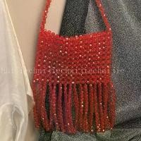 ราคา กระเป๋าถักมือ DIY, กระเป๋าสตรี, กระเป๋าถือลูกปัดอะครีลิค, สีเขียว, กระเป๋าสะพายไหล่และรักแร้ฝอย, มาใหม่ (1733812958446257766)
