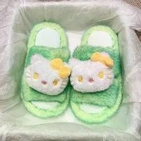 ราคา ส่งด่วนรองเท้า Kitty คิตตี้ ฟรุ้งฟริ้ง รองเท้าใส่ในห้อง สีสันสดใส สีเขียว น่ารัก ใส่สบาย 49065 คําแนะนําการขายที่ร้อนแรงในเดือนนี้ แตะ รองเท้านิ่มๆ ทรงเอ หู หนีบ (1733213825247053689)
