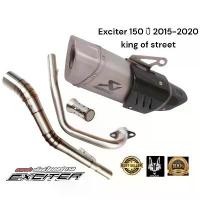 ราคา คอท่อ exciter 150 ปี 2015-2020 พร้อมปลายท่อ Ak R1 สีเงิน ฟรีแคทลดเสียง (1734326773756757923)