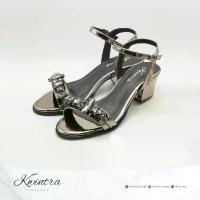 ราคา แนะนำ C37C26รองเท้าส้นสูงหน้าเพชร Kwintra สีเทาเมทาลิค และ สีเงิน (1733721491671386090)