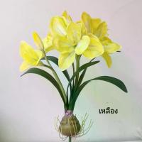 ราคา [COD] ว่านสี่ทิศ Amaryllis สีเหลือง ช่อดอกไม้ประดิษฐ์เหมือนดอกไม้จริง (1733345068135646819)