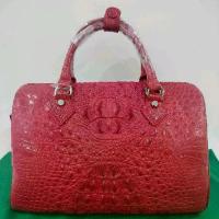 ราคา กระเป๋าถือหนังแท้จระเข้ PS018 กระดูก สีแดง (1734078977654556526)