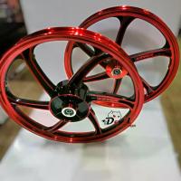 ราคา [COD] [Tiktok]ล้อแม็ก เวฟ110i W110i ,W125iปลาวาฬ, 6ก้าน ทูโทน 1.40x17 หน้าดิสหลังดั้ม แถมลูกปืน+บูชกลางล้อ ขายเป็นคู่ - สีแดง (1733175270032508156)