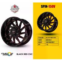 ราคา ล้อแม็กขอบ20 สีแดง ออฟโรด 20x10 6รู139.7 หรือ 6รู130 ใส่ได้ [ราคา4วง] cosmis แท้ ใหม่แกะกล่อง รุ่น SPIN-150V แถมจุ๊บลมอย่างดี (1732373933347210713)