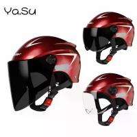 ราคา หมวกกันน็อคครึ่งใบ, สำหรับขี่มอเตอร์ไซค์ไฟฟ้า, หมวกกันแดดฤดูร้อน, ป้องกันศีรษะทุกฤดูกาล, สีแดง, หมวกนิรภัย Motorcycle กันกระแทก (1731019856851208222)