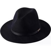 ราคา หมวกปานามาหญิง หมวกทรงป้านหนังปีกกว้างย้อนยุค หมวก Fedora ผ้าวูล หัวเข็มขัดหลวม Lanzom (1732859445454014447)