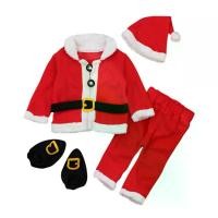 ราคา ชุดคริสต์มาสสำหรับเด็ก ชุดซานต้า เสื้อโค้ท + กางเกง + หมวก + รองเท้าบูท ชุดคลุม (1729758734259751492)