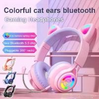 ราคา หูฟังบลูทูธ หูแมว มีไฟเรืองแสง เบสสเตอริโอ เหมาะสำหรับเล่นเกม แบบครอบหู ไร้สาย ตัดเสียงรบกวน พร้อมไมโครโฟน หูฟัง (1731171104556092234)
