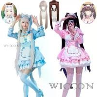 ราคา อะนิเมะเกม NEKOPARA Vol.4 Chocola วานิลลาคอสเพลย์ชุดวิกผม Nekomimi Paradise ฮาโลวีน Lolita ชุดแม่บ้านชุดสีชมพูสีฟ้า ชุด เมด ชุดฮั่นฝู พรี (1734161878576432991)