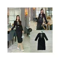 ราคา M11 งานป้าย Ticha Dress ชุดเดรสยาวลายจุดผ่าหลัง+เข็มกลัดโบว์+เข็มขัด สำหรับผู้หญิง เสื้อผ้าแฟชั่นผู้หญิง ไซส์ S-XL (1733927604266239930)