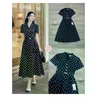 ราคา M12 งานป้าย Athena Dress เดรสยาวลายจุด+เข็มขัด สำหรับผู้หญิง เสื้อผ้าแฟชั่นผู้หญิง ไซส์ S-XL (1734267299689302006)