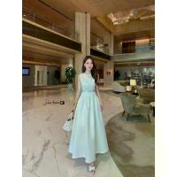 ราคา French Korea ชุดเดรสยาวกระโปรงบานสวย+เข็มขัด ใส่ออกงานสวยหรู สุภาพ Showroom (1734010436186441167)