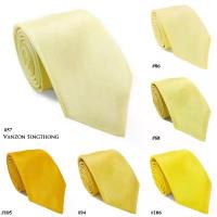 ราคา เนคไทผ้าไหมเทียมสีเหลือง สีทอง สีเหลืองพาสเทล ผ้ามันเงา By Vanzon Singthong สินค้าดี (1734367903570233153)
