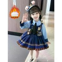 ราคา ชุดเดรสขนแกะสำหรับเด็กผู้หญิงฤดูหนาว ชุดเจ้าหญิงโลลิต้า ชุดสองชิ้นปลอมหนา ชุด อาหมวย เด็ก (1733894575583233737)