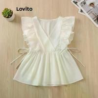 ราคา เสื้อเบลาส์ลำลอง Lovito ดีไซน์เรียบ สไตล์ห่อ ผูกเชือก ตัดแต่งผักกาดหอม สำหรับผู้หญิง L68ED004 มีหลายสี (เทรนด์ 2) (1733173047654253984)