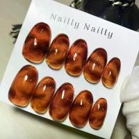 ราคา จัดส่งในกรุงเทพฯ *NEW* เล็บpvc งานเจลลายกระน้ำตาล-ดำ #เล็บเจล #เล็บปลอมสำเร็จรูป (1731960323873867185)