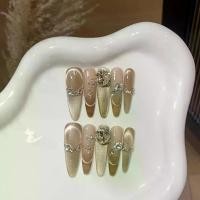 ราคา เล็บ Yi Gu แฮนด์เมดบริสุทธิ์ ไล่โทนสี ตาแมวฝรั่งเศส พลอยเทียมขนาดเล็ก กอง พลอยเทียมสี่เหลี่ยม แชมเปญ ขาว บรั่นดี เล็บสวมใส่ได้ (1732927585705625178)