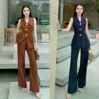 ราคา M10 งานป้าย Athena Set ชุดเซ็ทลายทาง เสื้อ+กางเกงขายาว สำหรับผู้หญิง เสื้อผ้าแฟชั่นผู้หญิง ไซส์ S-XL (1734165516645926279)