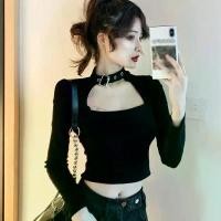 ราคา เสื้อเชิ้ต แขนยาว ทรงสี่เหลี่ยม สำหรับผู้หญิง ครอป ท็อปสั้น เสื้อยืด โชว์สะดือ (1732566121441101117)