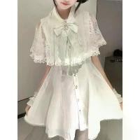 ราคา เดรสโบว์ Rhinestone สไตล์ญี่ปุ่น Gothic Y2k สำหรับผู้หญิง Kawaii ลูกไม้ Ruffles ผ้าคลุมไหล่ เสื้อเชิ้ต เดรสแฟชั่นเกาหลี เดรสโลลิต้า (1732219024829548311)