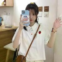 ราคา ผู้หญิง เสื้อยืด พิมพ์ สับปะรด แขนสั้น 2024 ใหม่ เสื้อเชิ้ต สีขาว ครึ่งแขน แฟชั่น เสื้อยืด คอปกโปโล หลวม สไตล์เกาหลี Shirt Clothing (1730913703236569108)