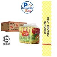ราคา ขายร้อน COD มาม่า Vit's (รสไก่) 80g x 5's x 6pkts ยกลัง 30 ห่อ แหนมส้มหมู จิ้มส้มหมู ต้มยํากุ้ง ใส่ไข่ แป้ง พิ้งกี้ เส้นมันเทศ เส้นหนึบ สุกี้จีน (1734125948771141085)