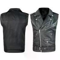ราคา เสื้อกั๊กปกหนัง PU สำหรับผู้ชาย, แจ็คเก็ตแขนกุด, เสื้อกั๊กมอเตอร์ไซค์, แฟชั่น, สไตล์ฮิปฮอป (1732949189079435106)