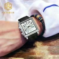 ราคา นาฬิกาข้อมือควอตซ์ทรงสี่เหลี่ยมสำหรับผู้ชาย FENSIR ของขวัญสำหรับเพื่อน กระจกสะท้อนแสงสีฟ้า แฟชั่น กันน้ำ นาฬิกาควอตซ์ผู้ชายหลายสี (1734204122359957387)