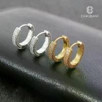 ราคา ต่างหูแฟชั่น อเนกประสงค์ ต่างหูสตั๊ด 925 สำหรับผู้ชายและผู้หญิง สีเหลืองและสีทอง ต่างหูหู แหวน (1731442462856218027)