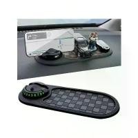 ราคา 360 ° แผ่นกันลื่นในรถยนต์แบบหมุนได้พร้อมที่วางโทรศัพท์และหมายเลขจอดรถ - ที่จัดระเบียบแผงหน้าปัดแบบไม่ลื่นสำหรับกุญแจ โทรศัพท์ และอุปกรณ์นำทาง (1733956249472501057)