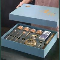 ราคา ชุดของขวัญเครื่องมือ 13 ชิ้น เตาเผาทองแดง กระถางธูป ตราประทับธูป ตราประทับกำยาน กำยานลบพลังงานลบ น้ำมันหอมระเหย ไม้จันทน์ ไม้กฤษณา แกร่งน้ำมันหมึก โยคะ การทำสมาธิ ของขวัญสำหรับบ้ (1733888515534325173)