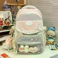 ราคา กระเป๋าเป้สะพายหลังน่ารักหลากสีพร้อมกระเป๋าลูกไม้โปร่งใสขนาดใหญ่สำหรับนักเรียนและผู้หญิง เป้กัน น้ํา กระเป๋าเป้ น่ารัก ๆ สะพายหลัง ผู้หญิง สะพาย ไป โรงเรียน กระเป๋า เป้ ใบ ใหญ่ (1733622211995534608)