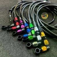 ราคา สายถักเบรค หัวเบนโจกลม งอ90องศา ยาว36นิ้ว ใส่ปั้มแต่ง #สายถัก #สายเบรคหน้า #สายถักเบรค จาน สนิม แท้ ฝาวาล์ว 125 ปลาวาฬ (1733583385748604582)