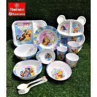 ราคา ชุดอาหาร ชาม แก้ว ช้อนส้อมเมลามีน ลายปริศนาหมีพูห์ (POOH) (1732443989289109496)