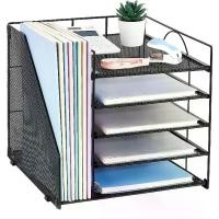 ราคา กล่องเก็บเอกสารโลหะ 5 ชั้น พร้อมตะกร้าตาข่าย เคลือบผงสีดำ สำหรับจัดระเบียบอุปกรณ์สำนักงานบนโต๊ะทำงาน อุปกรณ์จัดระเบียบบ้านและพื้นที่ทำงาน แข็งแรงทนทาน ตะกร้า แมว ใส่ไข่ ไก่ น่ารัก (1733575656273315002