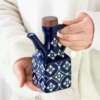 ราคา หม้อน้ำมันพืชเซรามิก เคลือบ Underglaze พร้อมฝาไม้และหูหิ้ว ลายดอกไม้สีฟ้า เหมาะสำหรับขวดน้ำมันพาณิชย์ ขวดน้ำมันหอย น้ำจิ้มซีอิ๊ว และขวดซอสถั่วเหลือง ทำจากเซรามิก เหมาะสำหรับขวดน้ (1732980655568356792)