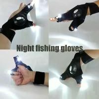 ราคา ถุงมือปั่นจักรยาน มีไฟ ถุงมือ อุปกรณ์ตกปลา อุปกรณ์เสริม ถุงมือ ไฟ LED ไร้นิ้ว ถุงมือ นิ้ว เครื่องแต่งกาย (1732001450853042016)
